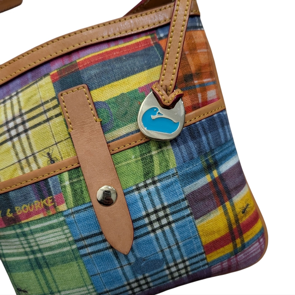 Dooney & Bourke Vintage Y2K Plaid Ant Print Letter Carrier Crossbody - Picture 4 of 14